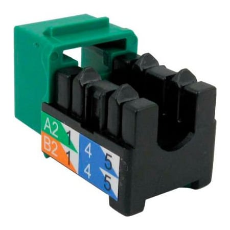 Chiptech, Inc Dba Vertical Cable Vertical Cable Cat 6 V-Max U-Style Keystone Jack - Green 352-V2715/GR